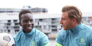 Central Coast Mariners teammates Garang Kuol and Jason Cummings are in the Socceroos squad.