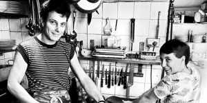 Josephine and Damien Pignolet at Claude's in Sydney in 1982. 