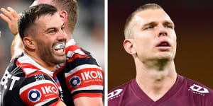 A tale of two superstars:Roosters keep Tedesco in cotton wool as Manly rev up Turbo