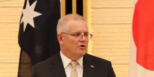 Scott Morrison,in Tokyo,to warn China would start war with ‘bits and bytes’ not bullets