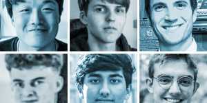 Software engineers enlisted to work for Elon Musk’s DOGE (clockwise from top left):Ethan Shaotran,22,Luke Farritor,23,Gavin Kliger,25,Gautier Cole Killian,24,Akash Bobba,21,and Edward Coristine,19.