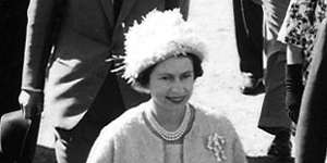 The Queen and Prince Philip at the 1963 Melbourne Cup.