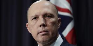 Home Affairs Minister Peter Dutton is in charge of the Australian Border Force. 