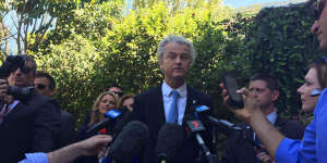 Geert Wilders in Perth in 2015.