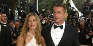 Jennifer Aniston and Brad Pitt in Cannes in 2004.