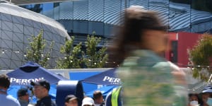 World Rugby officials toured the Australian Open tennis precinct in January.