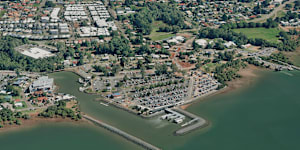 A Google Maps view of the proposed Weinam Creek multi-storey carpark and shopping centre site at Redland Bay.