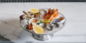Golden age of dining:The seafood platter from Rothwell's Bar&Grill in Brisbane.