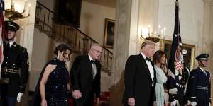 The leaders were joined by high-profile Australians at an official dinner at the White House on Friday night.