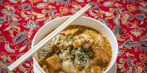 Go-to dish:Laksa Singapura with prawn and chicken,$27.80.