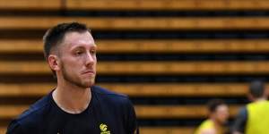 Mitch Creek at a Boomers squad training session earlier this week.