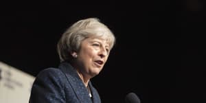 Former UK prime minister Theresa May urged Australia to be more ambitious tackling climate change. 