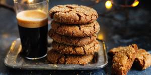 Dan Lepard's spicy chestnut ginger Christmas biscuits.
