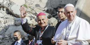 ‘Hope more powerful than hatred’:Francis leads prayers in Iraq’s ruined city of Mosul