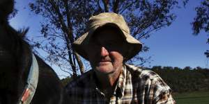 Cliff Wallace on his farm in 2014 where he hosted a protest camp against mining in Leard State Forest.