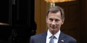 Britain’s Chancellor of the Exchequer Jeremy Hunt.