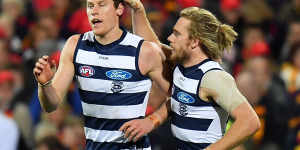 Mark Blicavs and Cameron Guthrie played under-11s together and were reuniited at Geelong many years later when Guthrie’s dad recommended Blicavs as a potential recruit.