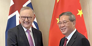 PM Anthony Albanese and Chinese Premier Li Qiang on the sidelines of the ASEAN summit.