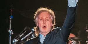 Paul McCartney at Melbourne’s Marvel Stadium in 2017.