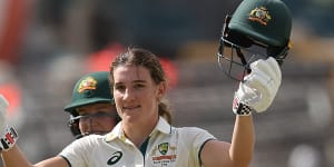Sutherland’s double century drives Australia to historic Test score