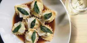 Ravioli at Italian&Sons,Braddon. 