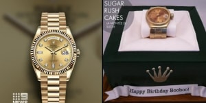 The Rolex watch and birthday cake offered to Person 1 by Star casino in Queensland.