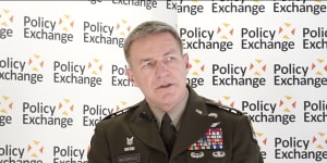General James McConville,chief of staff of the US Army at Policy Exchange in London.