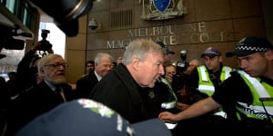 Cardinal George Pell and the chaos outside court in Melbourne 