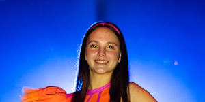 Matilda Devine at the Opera House during the current run of the Flying Fruit Fly Circus 