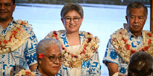 Foreign Affairs Minister Penny Wong with Pacific leaders in 2022.