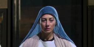 Mary,by artist Bill Viola,as it plays in St Paul’s Cathedral,London. 