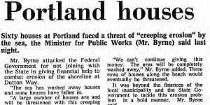 How The Age reported a threat to homes in Portland in 1971.
