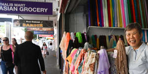 Hang Lam from My-Hung Fabric Fashion store,said business was slow during construction.