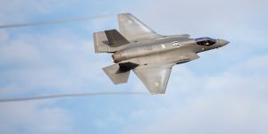 The F-35 fighter has components made in Australia,but it is not exported from Australia to Israel in its totality.