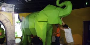 ‘I hope you like stairs’:How to move a giant green elephant