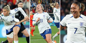 England’s three goalscorers in the first half against China.