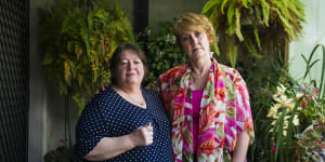 Mr Fluffy homeowner Lorraine Carvalho and Mr Fluffy Homes Full Disclosure group spokeswoman Felicity Prideaux,who want the ACT government to give the remaining Mr Fluffy homeowners answers on what will happen to them at the end of the buyback and demolition scheme.