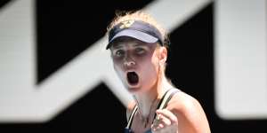 Dayana Yastremska savours her victory over Linda Noskova that booked her a place in the semi-finals of the Australian Open.