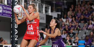 Strike three:Swifts’ premiership defence hurt by loss to Firebirds