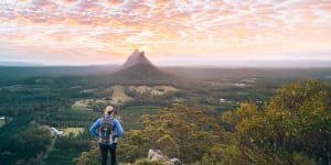 Mount Ngungun in Queensland’s Glass House Mountains National Park. 