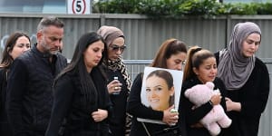 ‘It’s unbearable’:Slain hairdresser Amy al-Hazouri farewelled