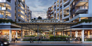 Marketing material for Toplace development at Box Hill. 