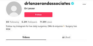 Daniel Lanzer scrubbed his Tik Tok account despite his massive following.