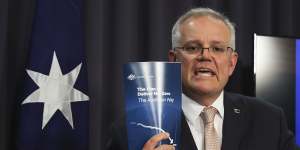 Scott Morrison announced the government’s policy to reach net zero emissions on Tuesday. 