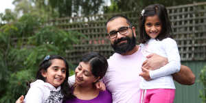 Ash and Niketa Parmar will keep their daughters Natalia,8,and Aaliya,5,home from school longer.