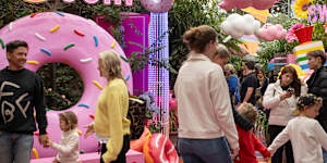 Candyland installation at The Grounds in Alexandria in 2023.