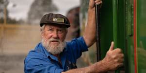Mick Marriott-Statham,75,has dedicated more than five decades to the Zig Zag Railway in the Blue Mountains.