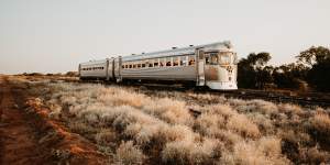 An excursion train operated by Outback Aussie Tours.