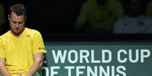 ‘Not what Davis Cup is about’:Hewitt unhappy with surface after final defeat