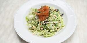 Elster’s broccoli salad with optional cured salmon.
